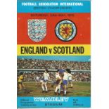 Football England v Scotland vintage programme British Championship Wembley Stadium 24th May 1975.
