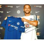 Football Danny Drinkwater 8x12 signed colour photo pictured holding a Chelsea shirt. Good