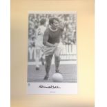 Football Howard Kendall 20x16 signed mounted b/w photo pictured in action for Everton. Good