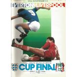 Football Everton v Liverpool vintage programme F. A Cup final Wembley Stadium 10th May 1986. Good