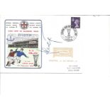 Football Karl Heinz Schnellinger signed Everton v A. C Milan in the UEFA cup 1975 FDC PM Liverpool