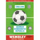 Football England v German Democratic Republic Friendly International Empire Wembley Stadium 25th