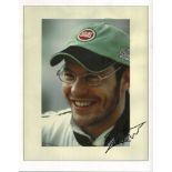 Jacques Villeneuve signed 15x12 framed and mounted colour photo. Jacques Joseph Charles Villeneuve