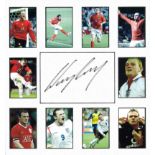 Football Wayne Rooney signed 13x12 mounted signature piece includes 10 colour photos and a signed