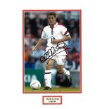 Football Michael Owen signed 16x12 colour photo pictured playing for England. Good condition Est.