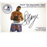 Boxing David Haymaker Haye signed 5x7 signed promo card. Good condition Est.