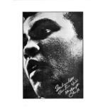 Boxing Muhammad Ali signed photo. Mounted to approx size 16x12. Good condition Est.