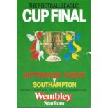 Football Nottingham Forest v Southampton vintage programme League Cup Final Wembley Stadium 17th