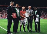 Col Photo 16 X 12, Depicting Manchester United's Paul Scholes Accepting Various Presentations From