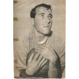 Football Legends Ron Springett 10x7 signed b/w magazine photo. Good condition Est.