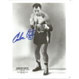 Carlos Ortiz Boxing genuine authentic autograph signed 10x8 b/w photo. Good condition Est.