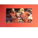 Football Cristiano Ronaldo and Paul Scholes signed 12x20 mounted colour photo pictured celebrating