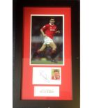 Football Bryan Robson 23x14 framed and mounted signature piece of one of Manchester United and