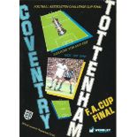Football Coventry v Tottenham Hotspur vintage programme F. A Cup final Wembley Stadium 16th May