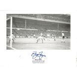 Football Helmut Haller 8x12 signed b/w photo pictured scoring against England in the 1966 world