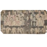 Football Legends Sheffield Wednesday 1960-61 team b/w newspaper photo 16, signatures includes Ron