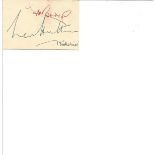 Cricket Sir Len Hutton 3x2 signed vintage album page. Sir Leonard Hutton (23 June 1916 - 6 September