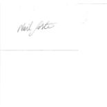 Cricket Neil Foster 3x5 signed white card. English former professional cricketer, who played 29 nine