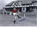 Colorized Photo 16 X 12, Depicting Manchester United Wing-Half Freddie Goodwin Striking A