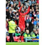 Football Daniel Sturridge 16x12 signed colour photo pictured in action for Liverpool FC. Good