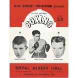 Boxing Frankie Taylor, Terry Downes and Jimmy McGrail vintage fight programme Royal Albert Hall