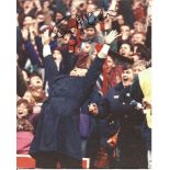 Football Ron Atkinson 10x8 signed colour photo pictured while manager of Aston Villa. Good condition