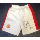 Football Manchester United shorts signed by Patrice Evra. Good condition Est.