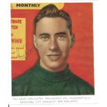 Football Legends Ray Wood Manchester United and England 7x6 signed colour magazine page. Raymond