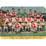 Football Legends Arsenal 1960-61 team colour magazine photo 15, signatures includes Tommy