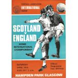 Football Scotland v England vintage programme Home International Championship Hampden Park Glasgow