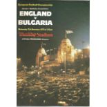 Football England v Bulgaria vintage programme European championship qualifying match Wembley Stadium