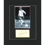 Football Tony Currie 12x10 mounted signature piece includes b/w photo while playing for England