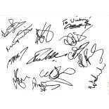 Cricket England Ashes 2005 signed A4 laminate signed by 13 members of the series winning squad