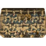 Football Legends Everton early 1960s team colour enhanced newspaper photo 16, signatures includes