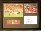 Football Eric Cantona 14x17 framed and mounted signature piece includes Two colour photos and signed