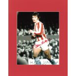 Football Alan Hudson signed 14x11 mounted colour photo pictured during his spell with Stroke City.