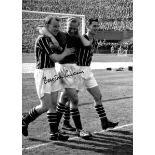 Bert Trautmann Man City football genuine authentic signed 16x12 b/w photo. Good condition Est.