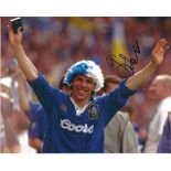 Gianfranco Zola Signed Chelsea 8x10 Photo. Good Condition Est.