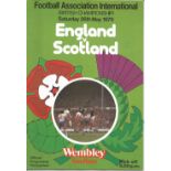 Football England v Scotland vintage programme British Championship Wembley stadium 26th May 1979.