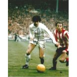 Football Peter Lorimer 10x8 signed colour photo pictured in action for Leeds United. Good