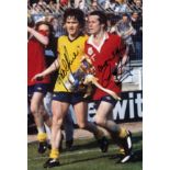 Col Photo 12 X 8, Depicting Arsenal's Pat Rice And Liam Brady Parading The Fa Cup Around Wembley