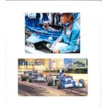 Ken Tyrrell signed 50 yrs Formula One FDC mounted below colour photo. Approx overall size 13x12.