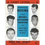 Boxing Britains Outstanding Champions v Stars from across the Atlantic vintage fight programme