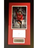 Football Ryan Giggs 23x14 framed and mounted signature piece includes superb colour photo and signed