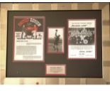 Football Frank Swift Busby Babe 16x22 framed and mounted signature piece includes signed b/w