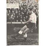 Football Legends Jim Langley 9x7 signed b/w newspaper photo. Good condition Est.