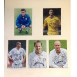 Football Leeds United 16x14 mounted signature piece signed by David O'Leary, Rio Ferdinand,