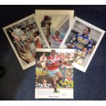 Rugby League legends collection four superb 16x12 signed colour montage photos from four of Englands