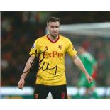 Tom Cleverley Signed Watford 8x10 Photo. Good Condition Est.