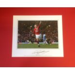 Football Wayne Rooney signed 16x20 mounted colour photo pictured celebrating for Manchester